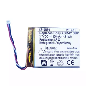 Batteri til hovedtelefoner Sony XDR-P1DBP,Sony SF-03