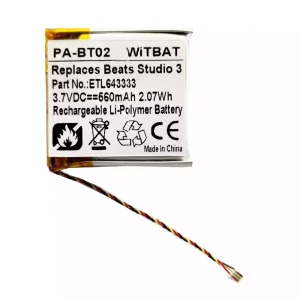 Batteri til hovedtelefoner Beats Solo Pro Wireless,Studio 2 B0500,Studio 2.0,Studio 3.0,SDHP-P1401