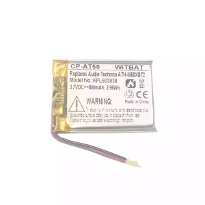 Batteri til hovedtelefoner Audio-Technica ATH-M50XBT2,ATHM50XBT,ATH-DSR9BT,ATH-DSR7BT,ATH-SR6BT,ATH-SR5BT,SR5BTBK,SR5BTWH,ATH-AR3BT