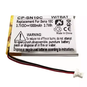 Batteri til hovedtelefoner Sena 10C 10C Pro Motorcycle Bluetooth Headset Camera