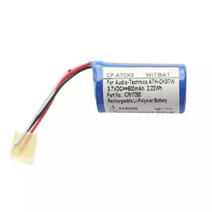 Batteri til hovedtelefoner Audio-Technica ATH-CK3TW Opladningsetui,ICR17280
