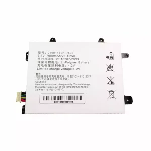 Batteri til Tablet C100-1S2P-7600,HASEE PCPAD X5