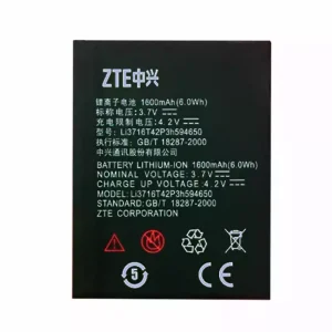 Batteri LI3716T42P3H594650 til ZTE U930,U970,u817,U807,V956,N818,u795+,N881E