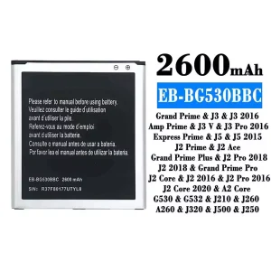 Batteri EB-BG530BBC til Samsung J3/J3 2016/J3 Pro 2016/J5/J5 2015