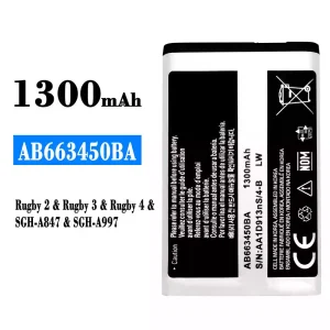 Batteri AB663450BA til Samsung Rugby 2/Rugby 3/Rugby 4