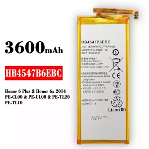 Batteri HB4547B6EBC til HUAWEI Honor 6 Plus / Honor 6x 2014