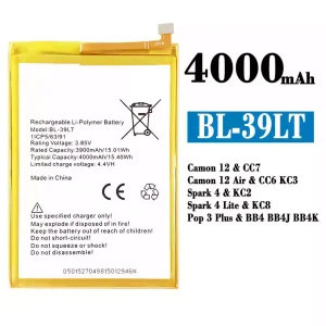 Batteri BL-39LT til Tecno Camon 12 / Camon 12 Air / Spark 4 / Spark 4 Lite / Pop 3 Plus