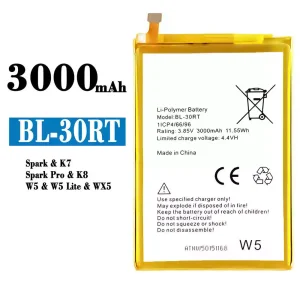 Batteri BL-30RT til Tecno Spark / K7 / Spark Pro / K8 / W5 / W5 Lite / WX5