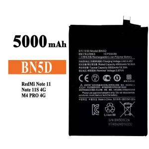 Batteri BN5D til Xiaomi RedMi Note 11 / Note 11S 4G / M4 PRO 4G