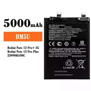 Batteri BM5U til Xiaomi Redmi Note 13 Pro+ / Redmi Note 13 Pro Plus