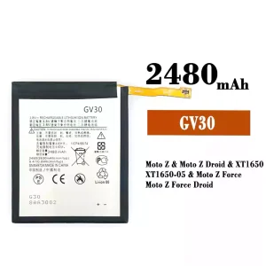 Batteri GV30 til Motorola Moto Z / Moto Z Droid / Moto Z Force / Moto Z Force Droid