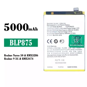 Batteri BLP875 til OPPO Realme Narzo 50 / Realme 9 5G