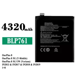 Batteri BLP761 til OPPO OnePlus 8