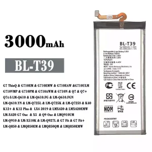 Batteri BL-T39 til LG G7 ThinQ  / Q7 / Q7+ / Q7a / K40 / K12+ / K12 Plus / Q9 One / G7 Fit / G7 Fit+