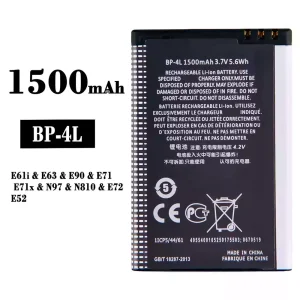 Batteri BP-4L til Nokia E61i/E63/E90/E71/E71x/N97/N810/E72/E52