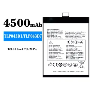 Batteri TLP043D1/TLP043D7 til Alcatel TCL 10 Plus/TCL 20 Plus/TCL 10 pro/TCL 20 pro