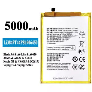 Batteri Li3849T44P8h906450 til ZTE Blade A6/A6 Lite/Nubia N3/Voyage 5/Voyage 5 PLUS