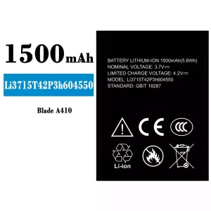 Batteri Li3715T42P3h604550 til ZTE Blade A410