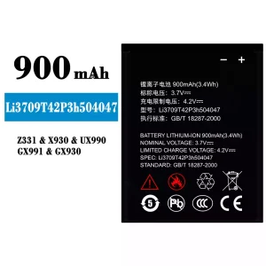 Batteri Li3709T42P3h504047 til ZTE Z331/X930/UX990/GX991/GX930
