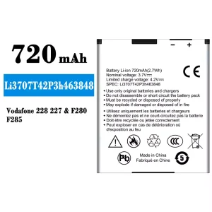 Batteri Li3707T42P3h463848 til ZTE Vodafone 228 227/F280/F285