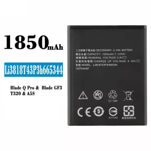 Batteri Li3818T43P3h665344 til ZTE Blade Q Pro/Blade GF3/T320/A5S