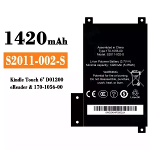 Batteri S2011-002-S til Amazon Kindle touch 6" D01200 eReader/170-1056-00