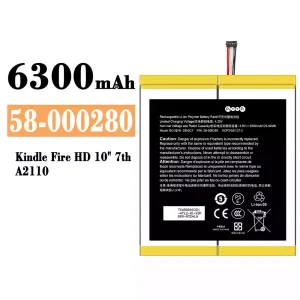 Batteri 58-000280 til Amazon Kindle Fire HD 10" 7th/A2110