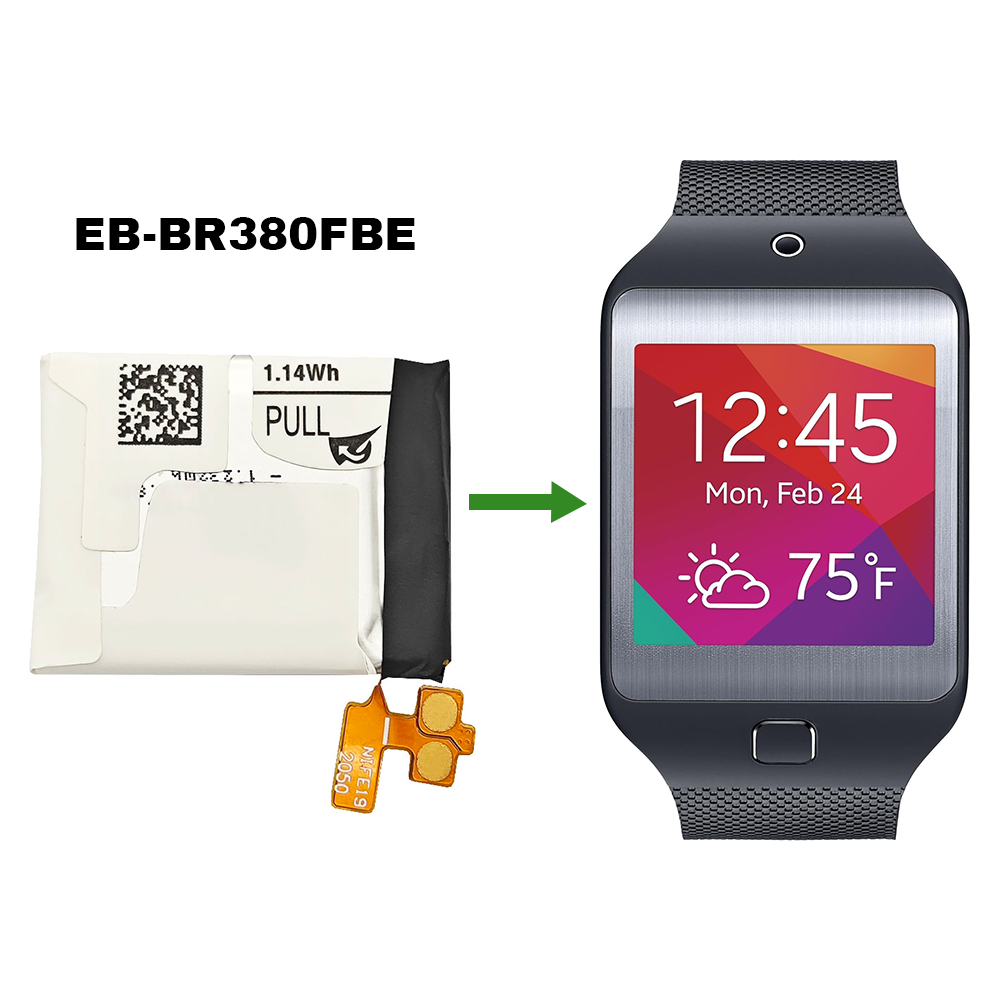 Batteri EB-BR380FBE til Samsung Gear 2 (SM-R380),Gear 2 Neo (SM-R381) - Billede 4