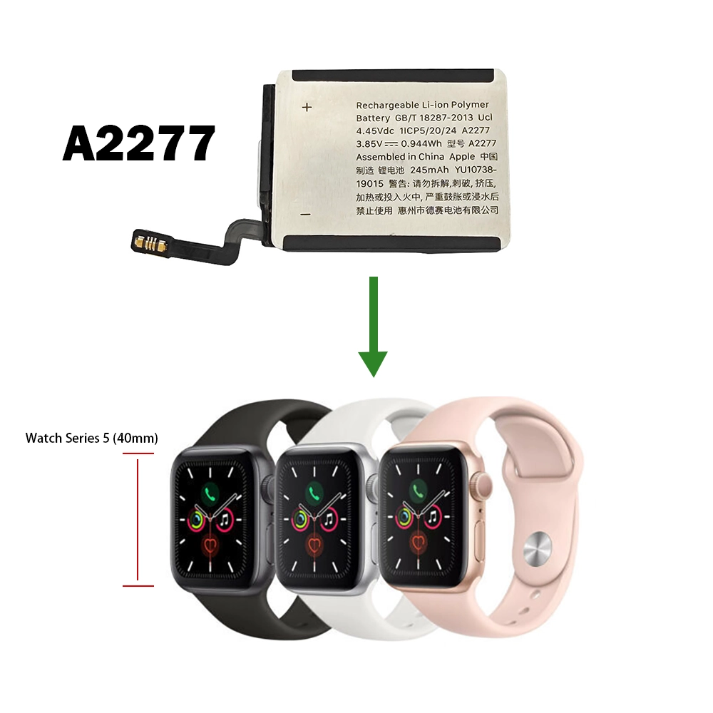 Batteri A2277 til Apple Watch Series 5 (40mm),Apple Watch SE 2020 (40mm),Apple Watch SE 2nd LTE 2022 (40mm) - Billede 4