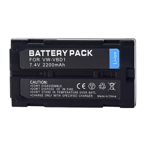 Kamera batteri til PANASONIC VW-VBD1 VW-VBD1E,VW-VBD2 VW-B202